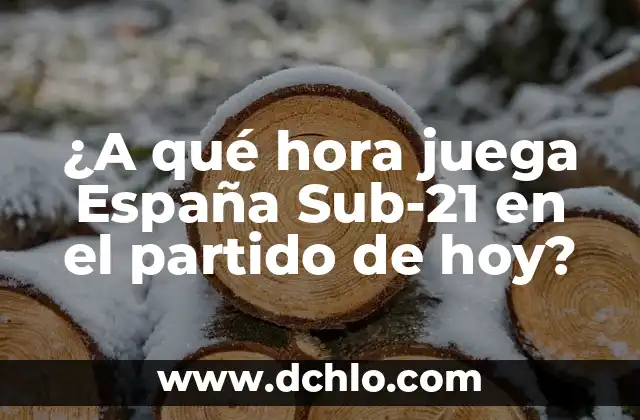 ¿Cuándo juega el Real Madrid vs Manchester City? Partidos y horarios de la Champions League 8 ¿A qué hora juega España Sub-21 en el partido de hoy?