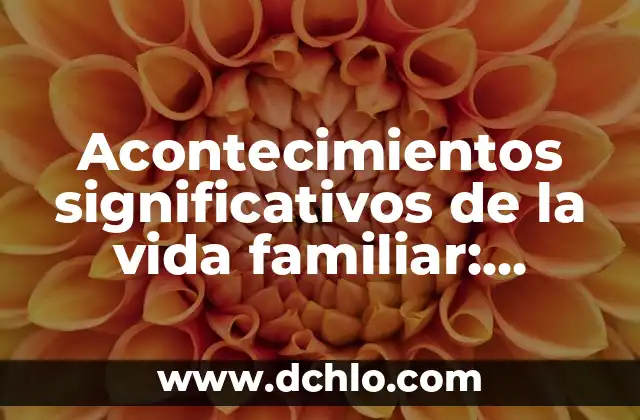 Mercado de Corto Plazo: Entendiendo sus Dinámicas 3 Acontecimientos significativos de la vida familiar: Clave para entender las dinámicas familiares