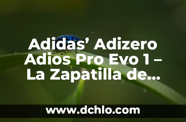 Cambio de Zapatilla Significado: Un Análisis Detallado 4 Adidas’ Adizero Adios Pro Evo 1 – La Zapatilla de Carrera más Rápida del Mundo