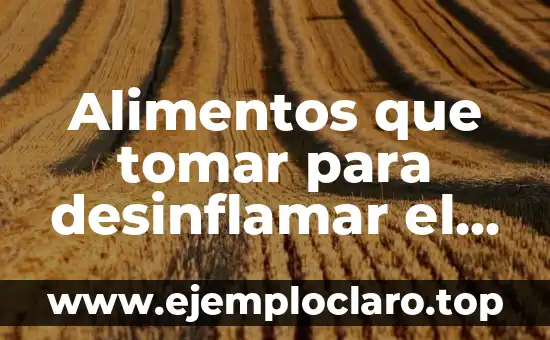 Alimentos que tomar para desinflamar el vientre: Soluciones naturales y efectivas