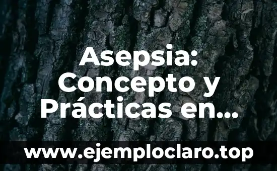 Asepsia: Concepto y Prácticas en Medicina