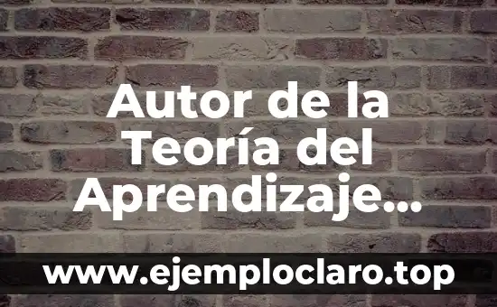 Autor de la Teoría del Aprendizaje Significativo