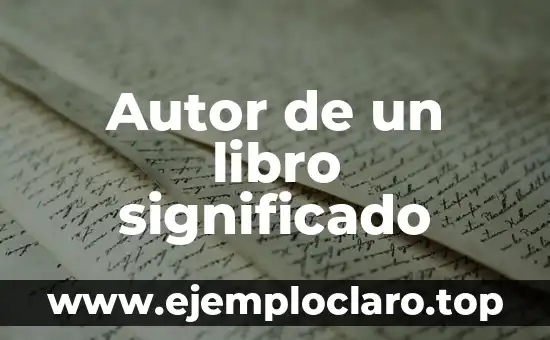 Concepto, Definición y Significado de ANSI 4 Autor de un libro significado