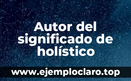 Concepto, Definición y Significado de ANSI 6 Autor del significado de holístico