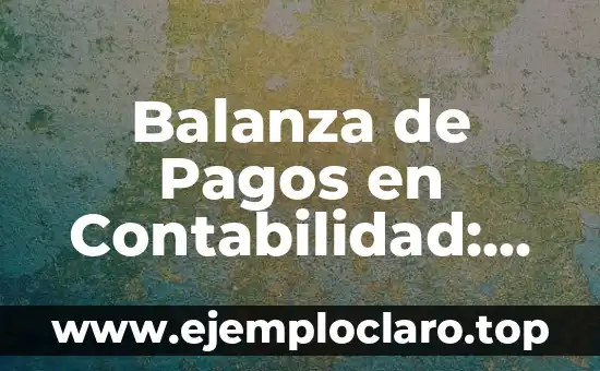 Balanza de Pagos: Definición y Explicación Detallada 4 Balanza de Pagos en Contabilidad: Una Guía Integral