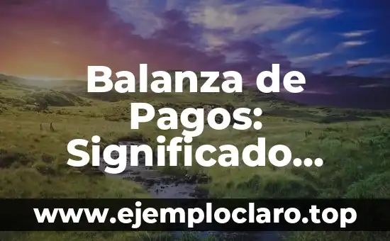 Balanza de Pagos: Definición y Explicación Detallada 3 Balanza de Pagos: Significado Económico y su Importancia en la Economía Global