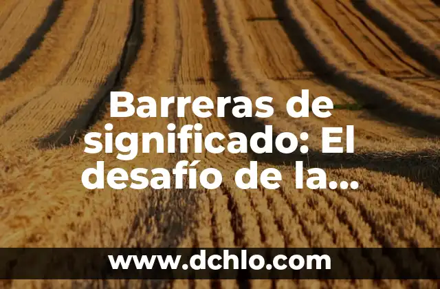 Cómo Perder 7 Kilos en 1 Día: Un Desafío Imposible o Realizable 4 Barreras de significado: El desafío de la comunicación en la era digital