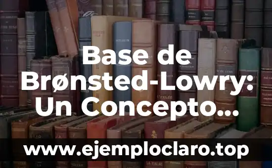 Base de Brønsted-Lowry: Un Concepto Fundamental en Química
