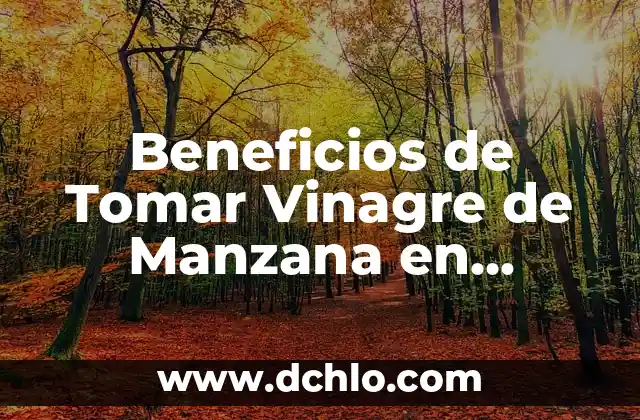 Los Increíbles Beneficios del Vinagre de Manzana para Tu Salud y Belleza 5 Beneficios de Tomar Vinagre de Manzana en Ayunas: Descubre los Secretos de una Salud Optima
