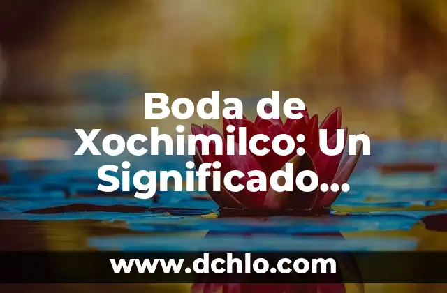 Significados de los años de boda 3 Boda de Xochimilco: Un Significado Profundo y Emblemático