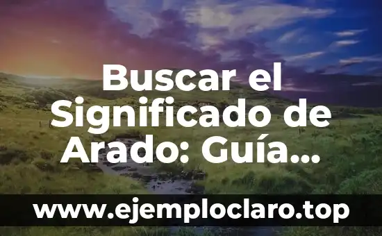El Concepto y Significado de Zangolotear: Una Guía Completa 6 Buscar el Significado de Arado: Guía Completa y Detallada