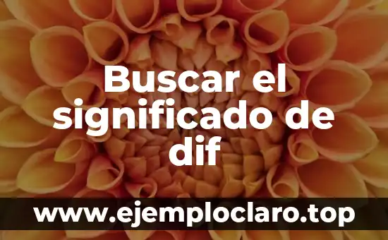Buscar el significado de dif