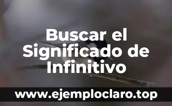 Explorando el Infinitivo y lo Ínfimo 3 Buscar el Significado de Infinitivo