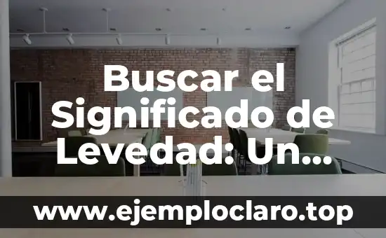 La Habilidad de Conocer: Un Viaje al Conocimiento y la Sabiduría 8 Buscar el Significado de Levedad: Un Viaje al Conocimiento