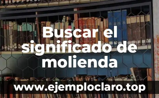 Buscar el significado de molienda
