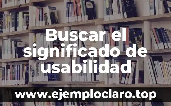 Significado de Divisar y sus Aplicaciones Prácticas 8 Buscar el significado de usabilidad