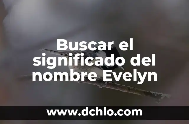 El significado y concepto de escriutinio 3 Buscar el significado del nombre Evelyn