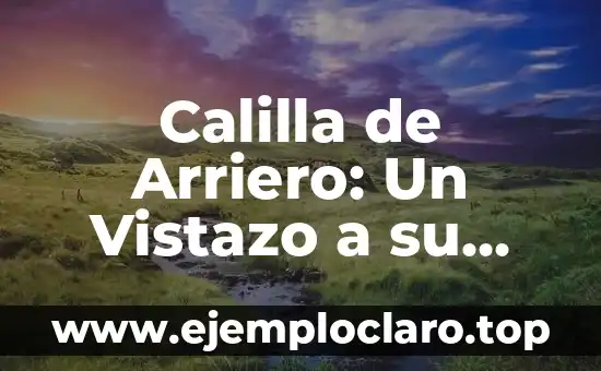 Calilla de Arriero: Un Vistazo a su Significado e Importancia
