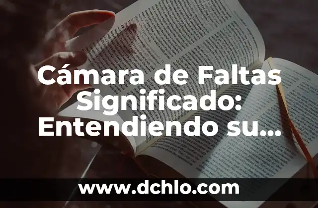 Significado de Fiaca: Entendiendo un Término Argentino 7 Cámara de Faltas Significado: Entendiendo su Propósito