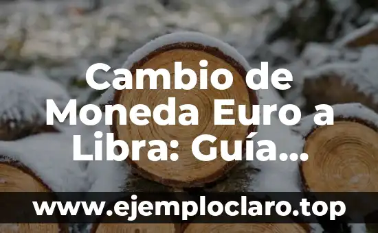 Cambio de Moneda Euro a Libra: Guía Completa y Actualizada