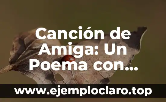 ¿Qué son versos en un poema? Definición y estructura 6 Canción de Amiga: Un Poema con Profundo Significado