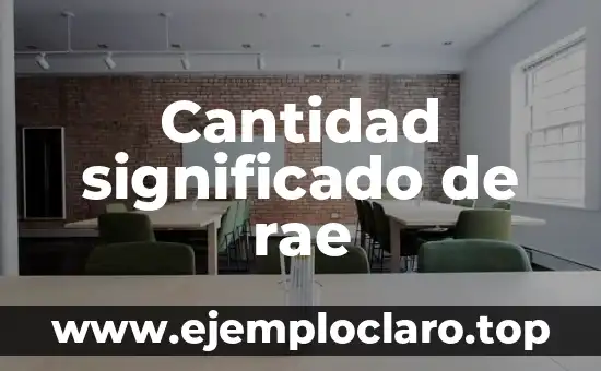 Cantidad significado de rae