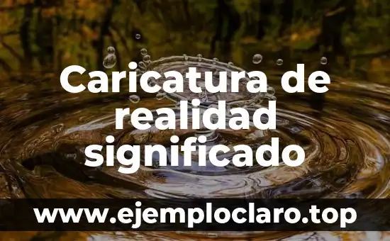 Caricatura de realidad significado