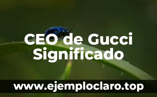 CEO de Gucci Significado