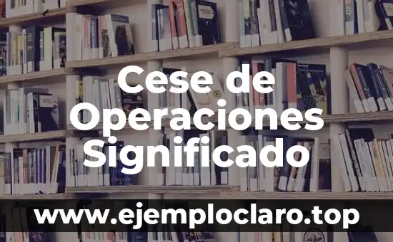 Cese de Operaciones Significado