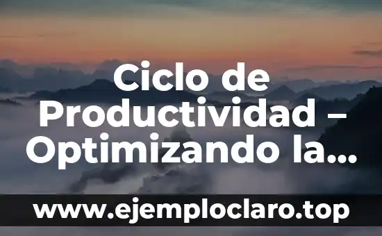 Eficiencia: Concepto y Sinónimos 5 Ciclo de Productividad – Optimizando la Eficiencia