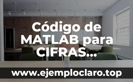 Concepto de Cifras Significativas y Ejemplos 8 Código de MATLAB para CIFRAS SIGNIFICATIVAS