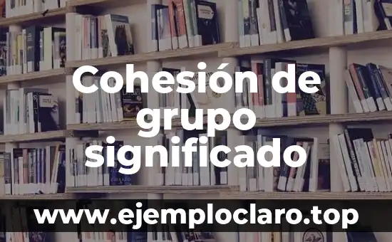 Cohesión de grupo significado