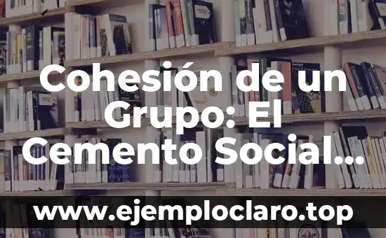 Cohesión de un Grupo: El Cemento Social de las Equipos