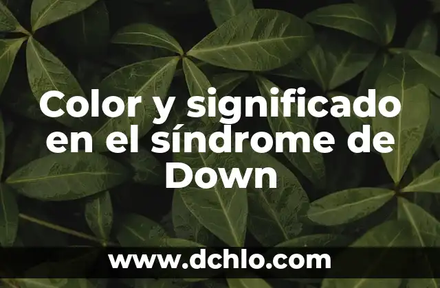 Understanding MIMDES: Breaking Down the Acronym 7 Color y significado en el síndrome de Down