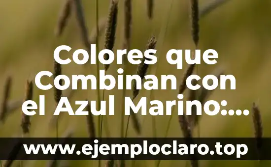 Colores que Combinan con el Azul Marino: Descubre las Mejores Opciones