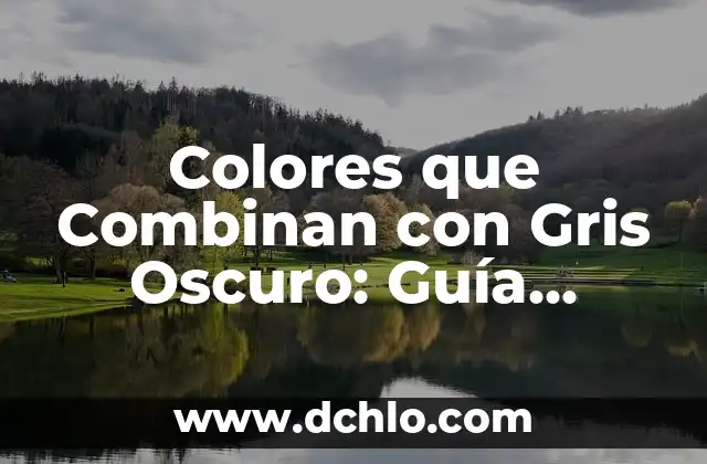 Cómo hacer el color gris plata 5 Colores que Combinan con Gris Oscuro: Guía Completa para Diseñadores y Decoradores