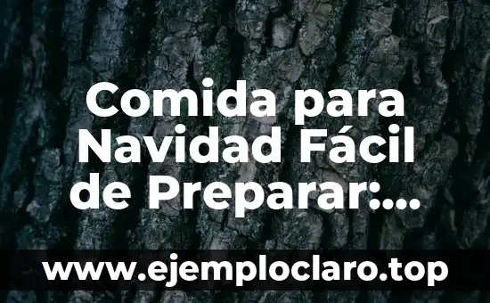 Comida para Navidad Fácil de Preparar: Ideas y Recetas para una Fiesta Inolvidable