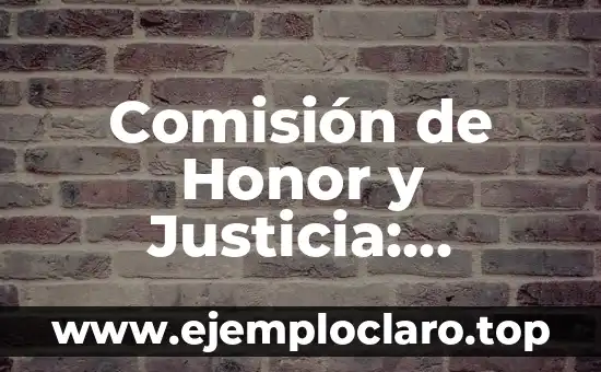 Comisión de Honor y Justicia: Significado y Alcance