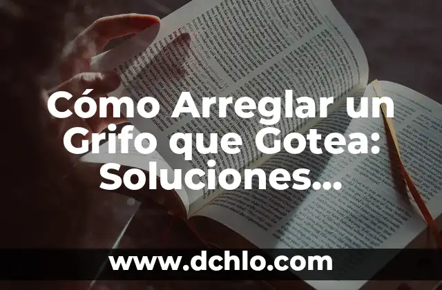 Cómo Arreglar Cremallera Salida de un Lado: Soluciones Prácticas y Efectivas 3 Cómo Arreglar un Grifo que Gotea: Soluciones Prácticas y Efectivas