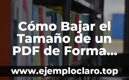 Cómo Bajar el Tamaño de un PDF de Forma Rápida y Segura