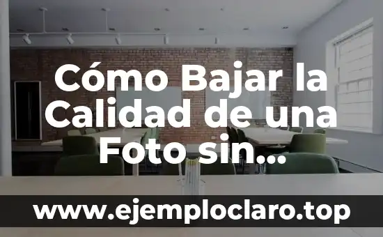 Cómo Bajar la Calidad de una Foto sin Pérdida de Detalles