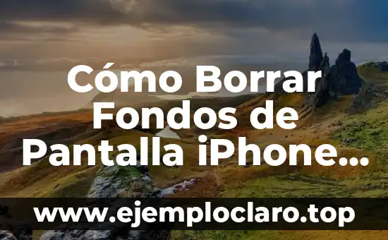 Cómo hacer fondos para celular 5 Cómo Borrar Fondos de Pantalla iPhone de Forma Permanente