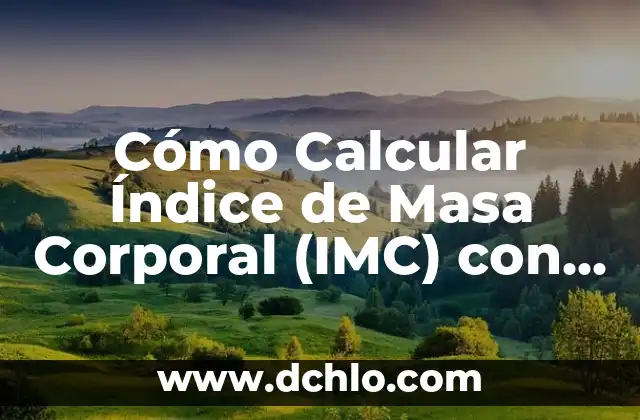 El Concepto Fundamental de la Masa Molar en Química 6 Cómo Calcular Índice de Masa Corporal (IMC) con la Fórmula Correcta
