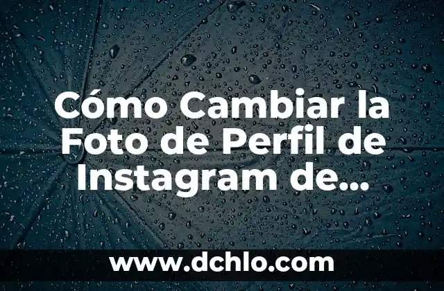 Contacto WhatsApp sin foto ni estado: ¿cómo hacerlo de manera segura y efectiva? 5 Cómo Cambiar la Foto de Perfil de Instagram de Forma Rápida y Sencilla
