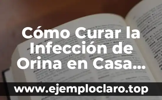Cómo Curar la Infección de Orina en Casa de Forma Natural y Efectiva