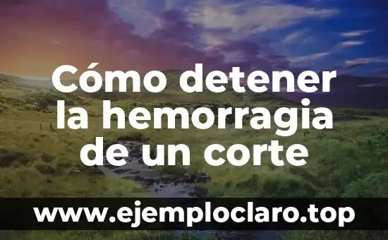 Cómo detener la hemorragia de un corte