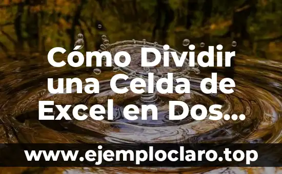Cómo Dividir una Celda de Excel en Dos Partes Verticales