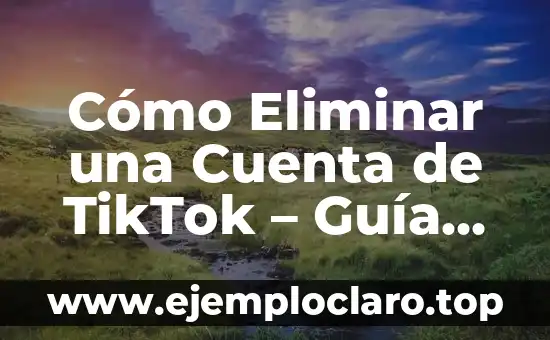 Cómo Eliminar una Cuenta de TikTok – Guía Paso a Paso