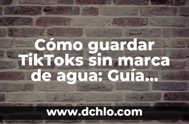 Agua de Avena para Qué Sirve: Descubre los Beneficios para tu Salud 3 Cómo guardar TikToks sin marca de agua: Guía completa