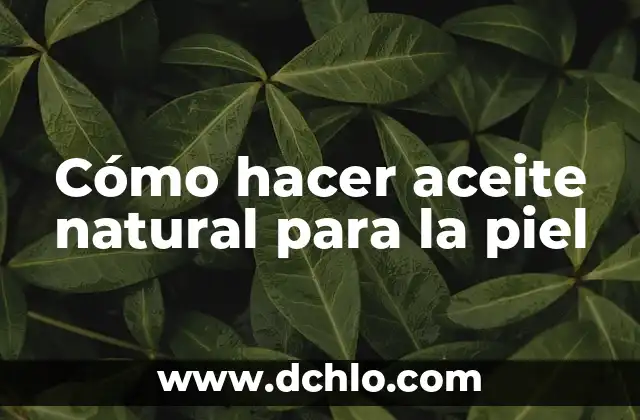 Cómo hacer paneles acústicos 4 Cómo hacer aceite natural para la piel